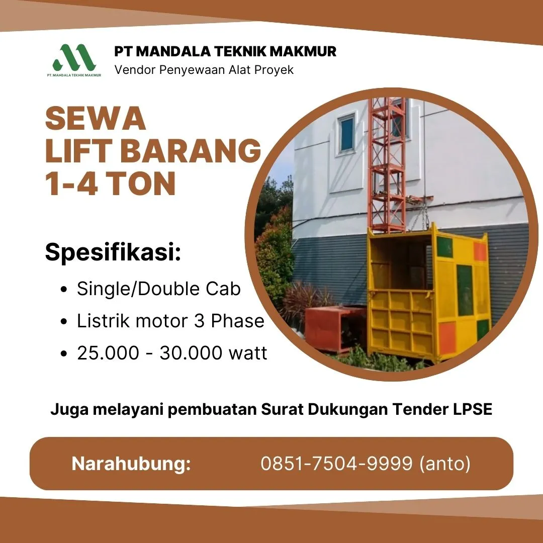 LIFT BARANG | LIFT MATERIAL | ALIMAK