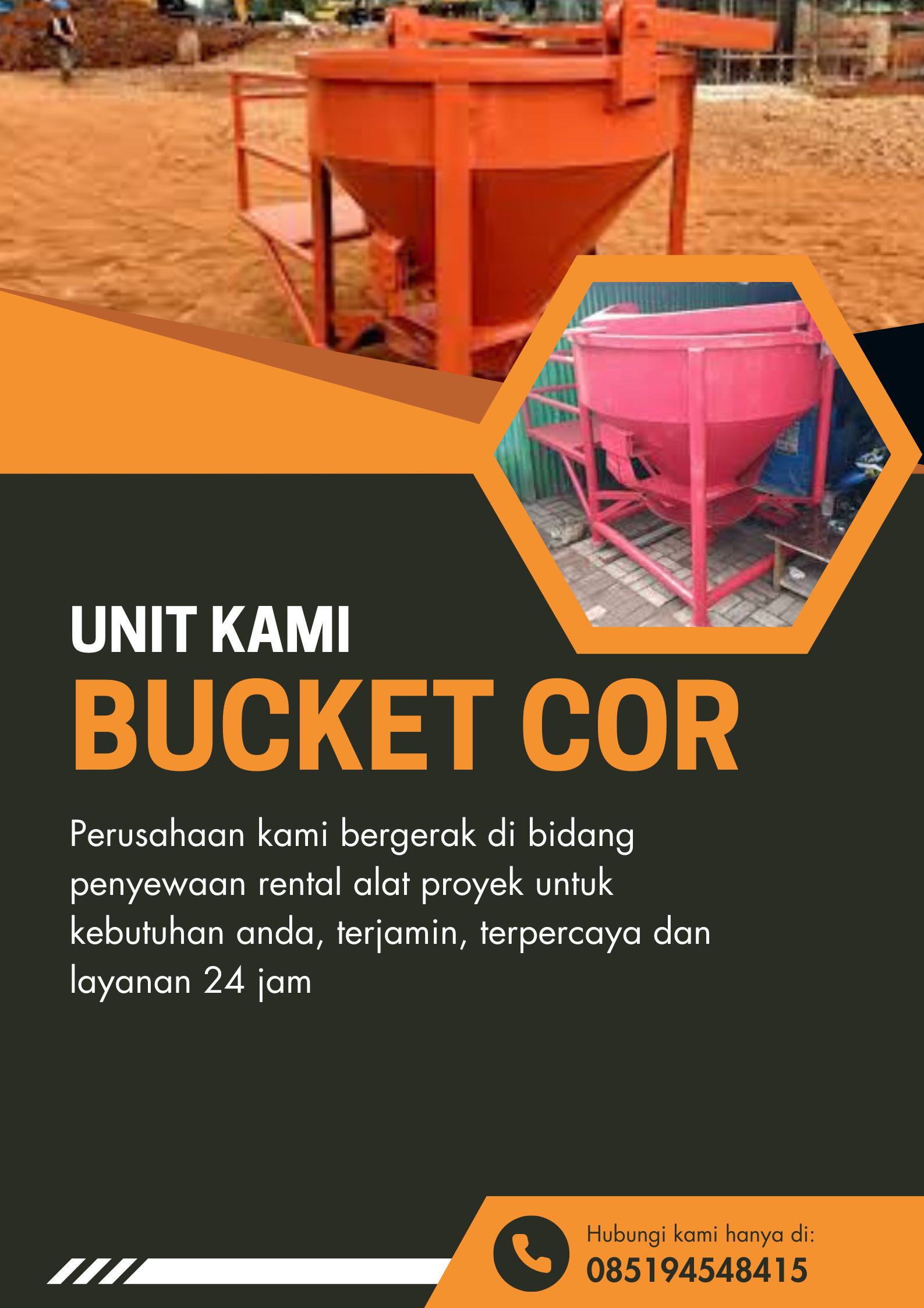 Sewa Bucket Cor Lembar