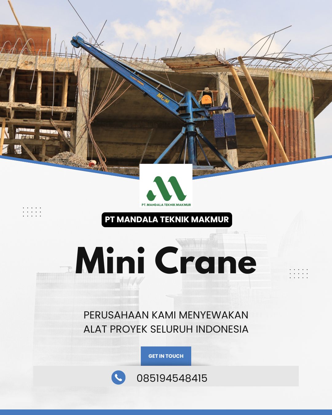 Sewa Mini Crane Cimenyan