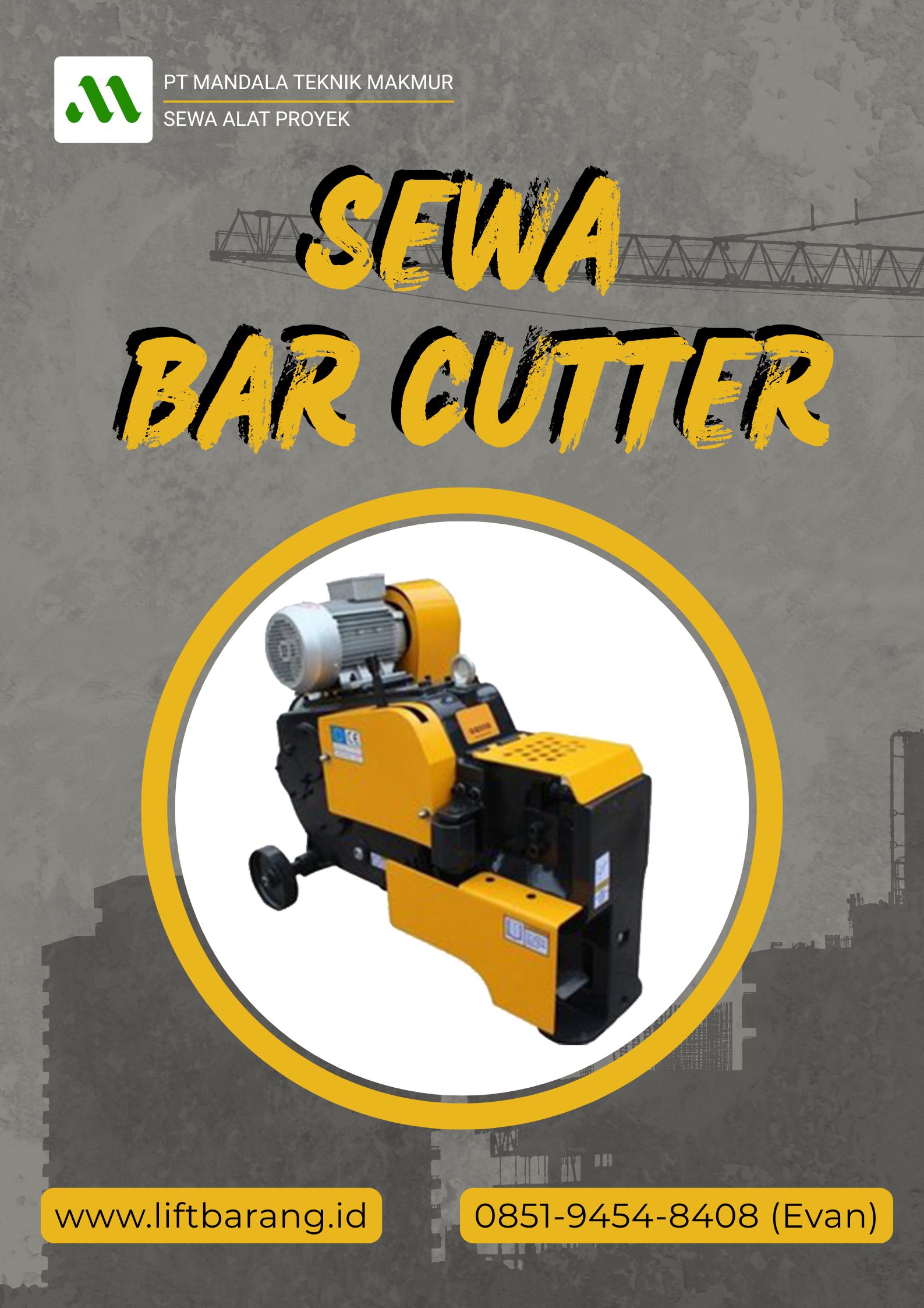 Jasa Sewa & Rental Bar Cutter/Bender Bengkulu WA: 0851-9454-8408