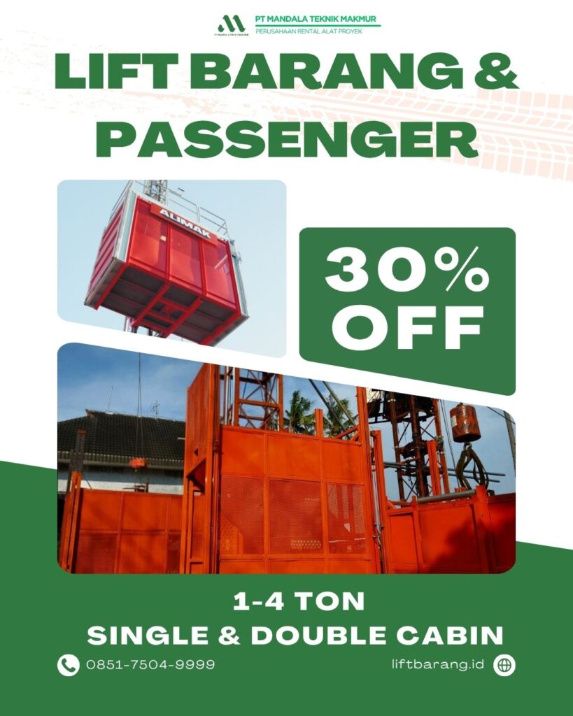 Sewa Lift Barang Berkualitas Bangka WA: 0851-7504-9999